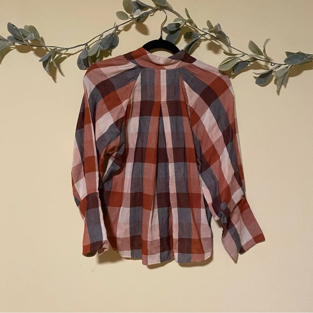 Joie NWOT Plaid Blouse - Picture 5 of 6